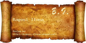 Bagosi Ilona névjegykártya